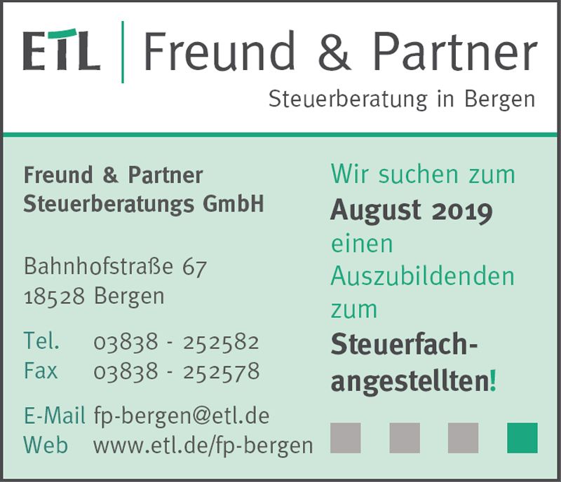 Freund und Partner Steuerberatung in Bergen - Anzeige