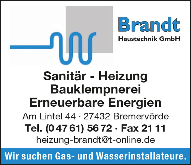Brandt Haustechnik GmbH Anzeige