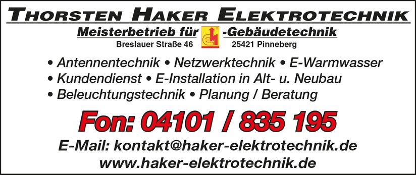 Thorsten Haker Elektrotechnik Anzeige