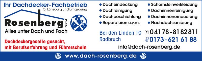 Rosenberg Dachdecker-Fachbetrieb - Anzeige