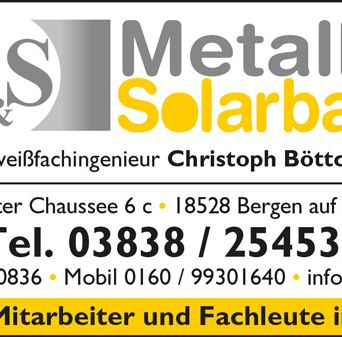 Anzeige B&S Metall- und Solarbau GbR