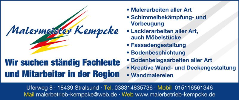 Anzeige Malermeister Kempcke